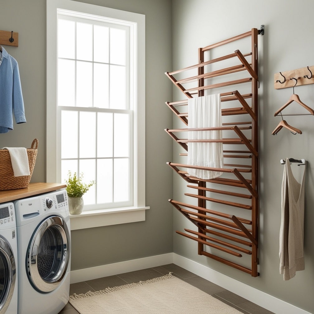 Wall-Mounted Drying Rack for Air Drying