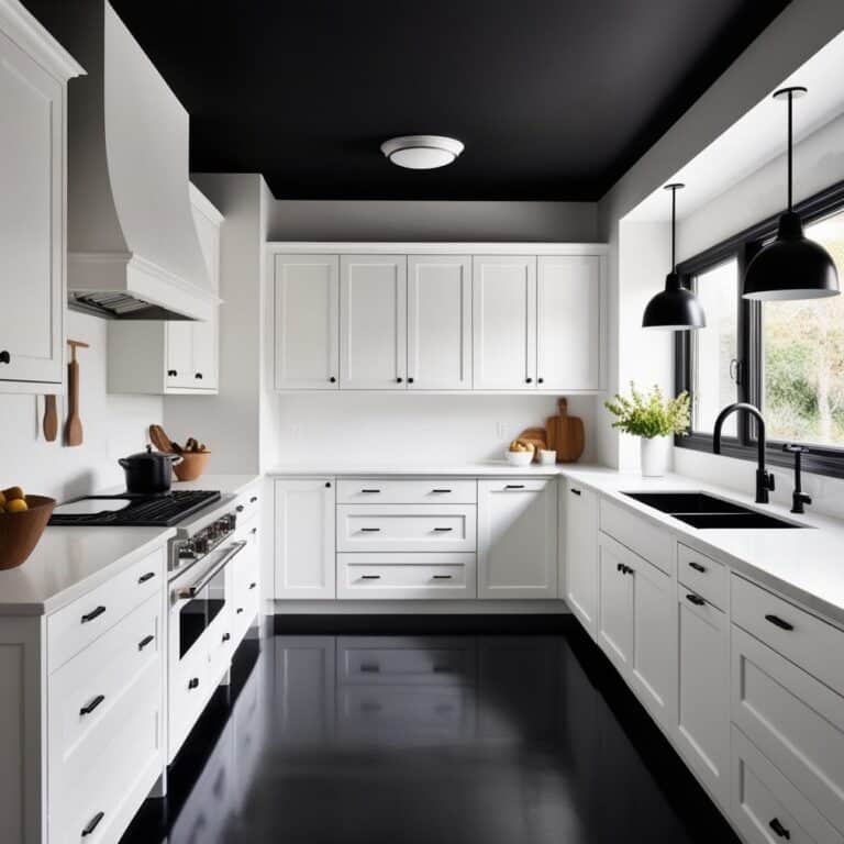 White Kitchen Black Ceiling: Modern Design Inspiration & Tips