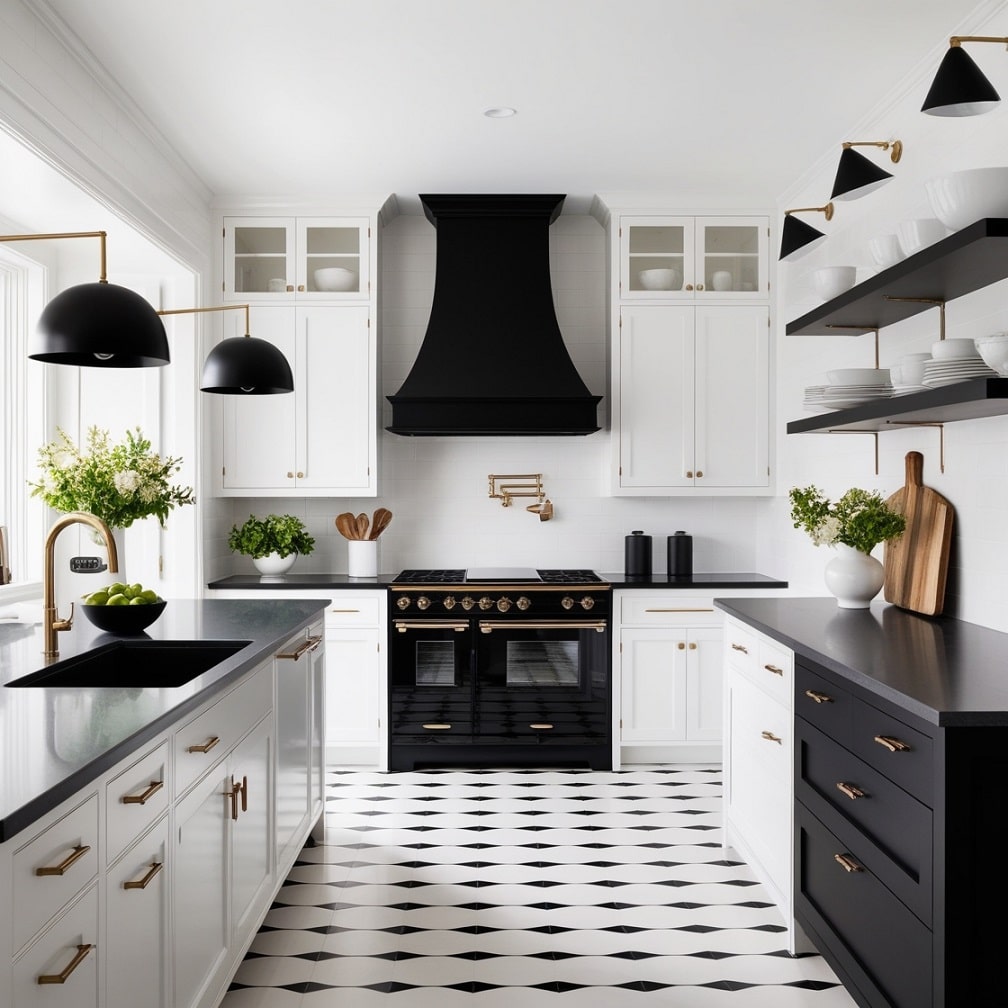 White Walls with Black Accents