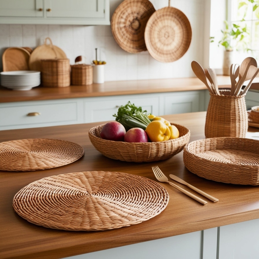 Woven Accents, Boho Kitchen Ideas