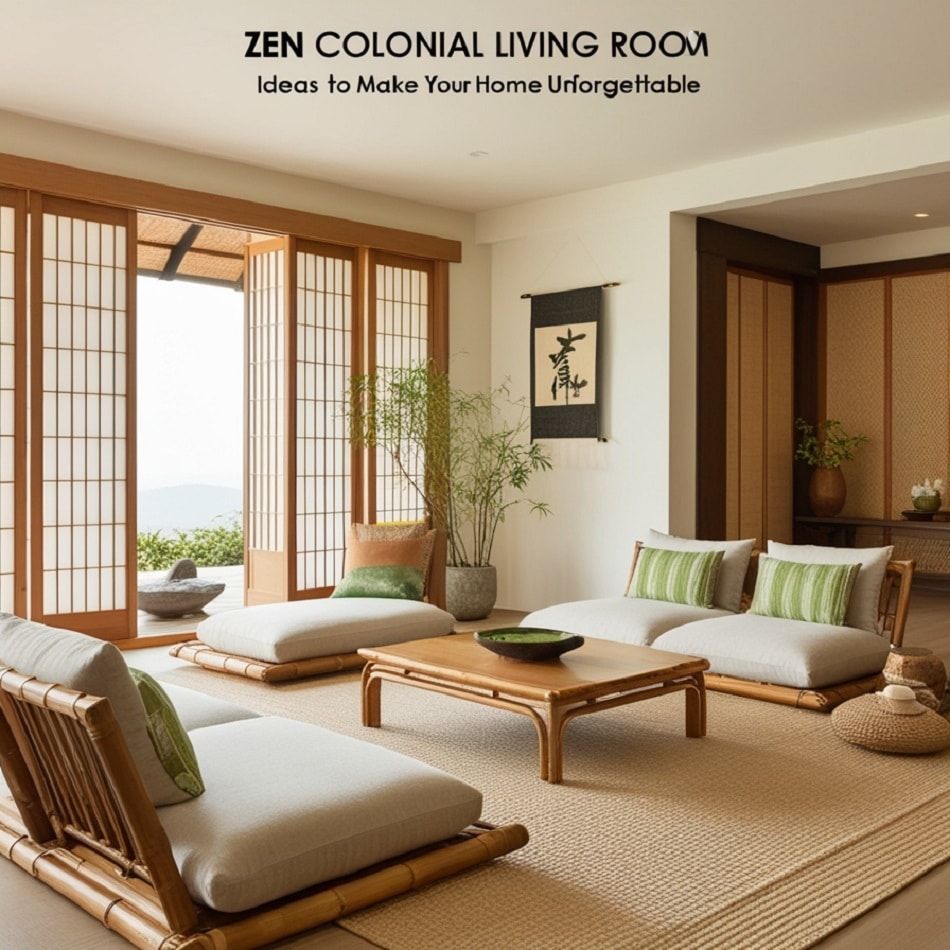 Zen Colonial Living Room