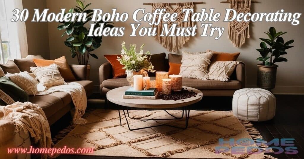 30 Modern Boho Coffee Table Decorating Ideas You Must Try