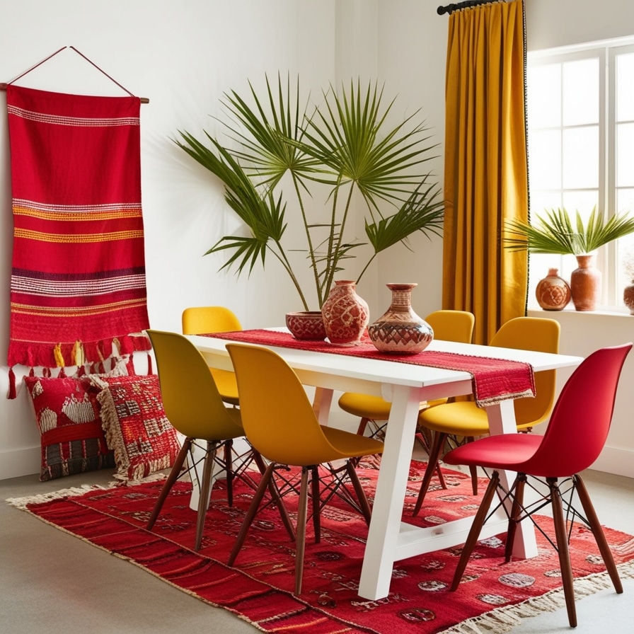 Crimson Red and Mustard Yellow Palette