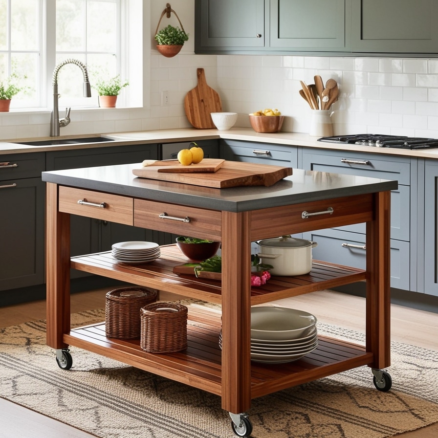 DIY Mobile Kitchen Island