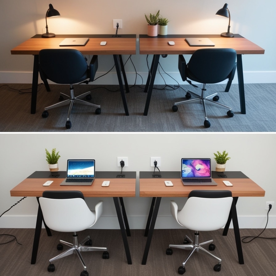 Desks with Integrated Charging Stations