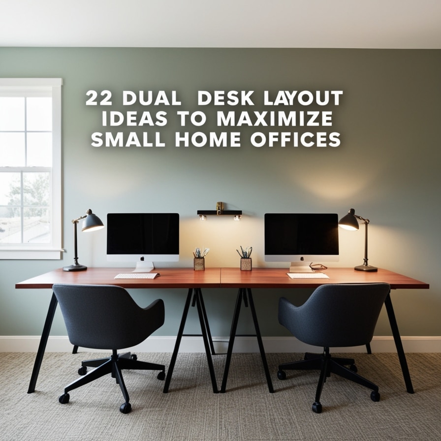 Double Desk on a Long Wall