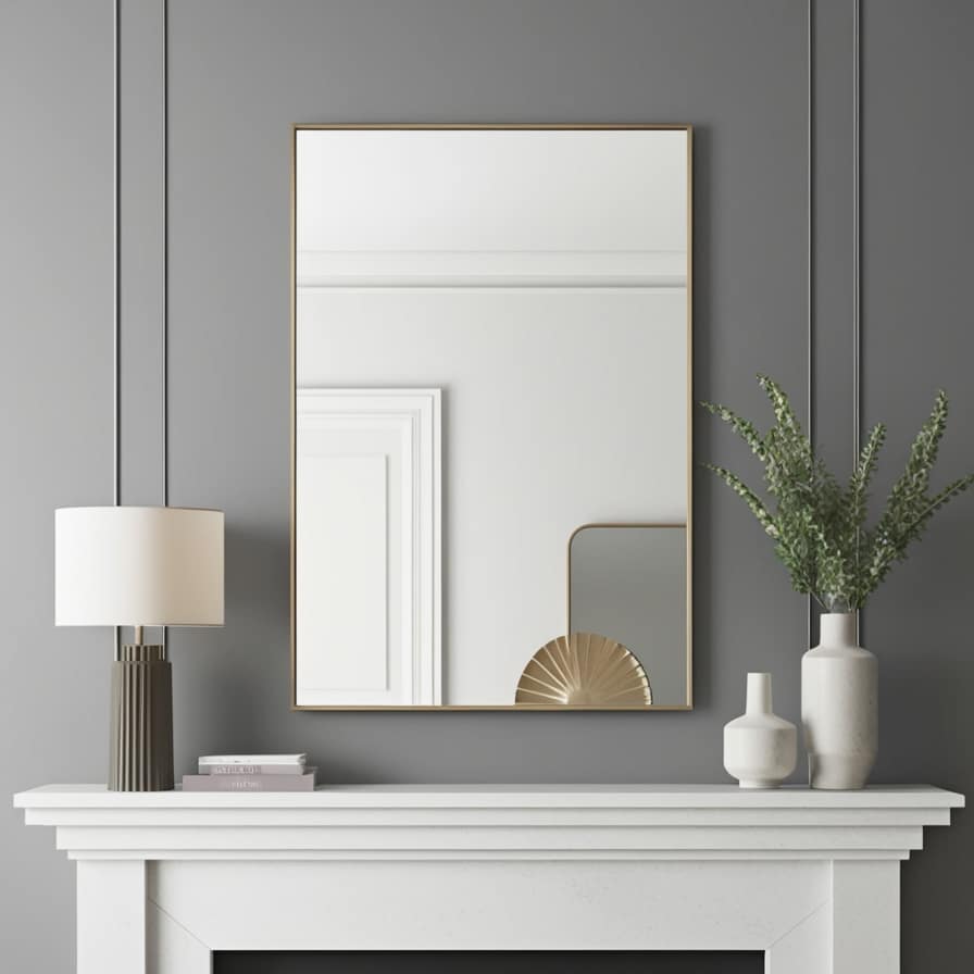 Statement Mirror Above the Mantel