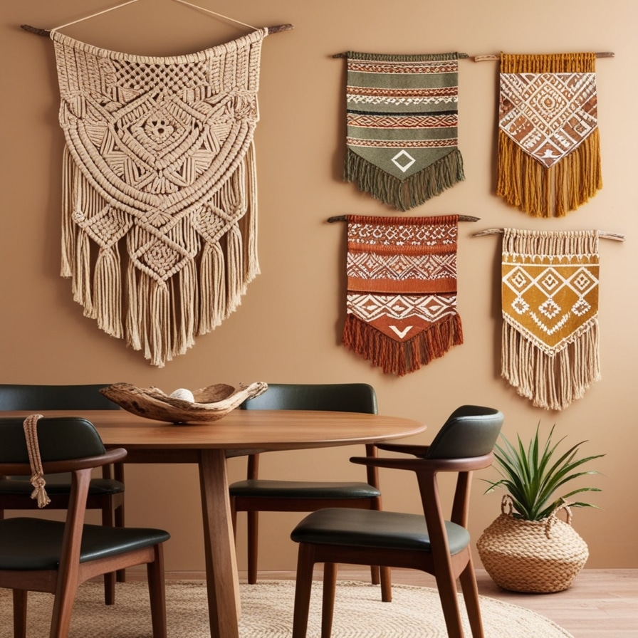 Woven Tapestries for Wall Décor, Boho Dining Room Decor