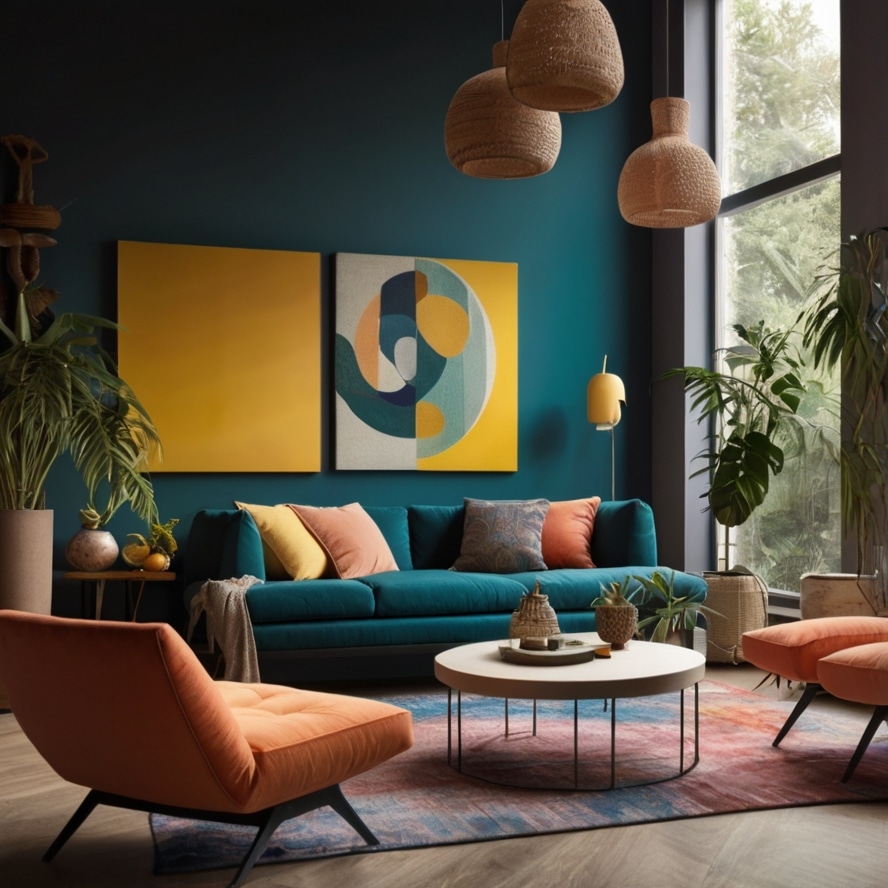 Embrace Bright Colors in summer living room
