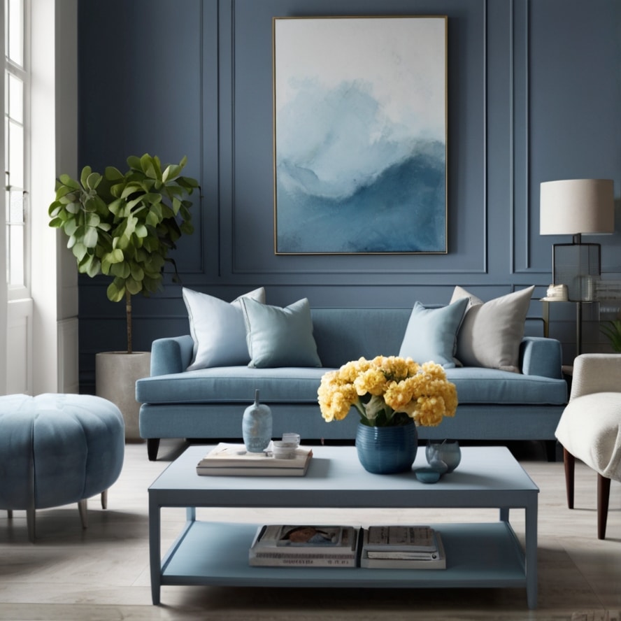 Embrace Soft Blues for a Soothing Ambiance, blue living room