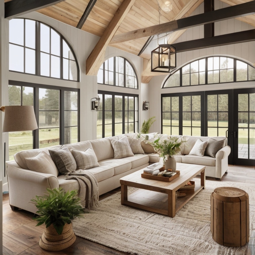 Embrace Open Spaces Farmhouse living room