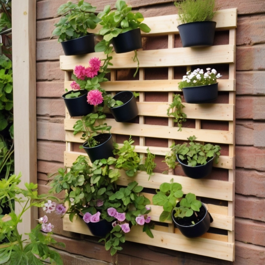 1. Vertical Pallet Garden
