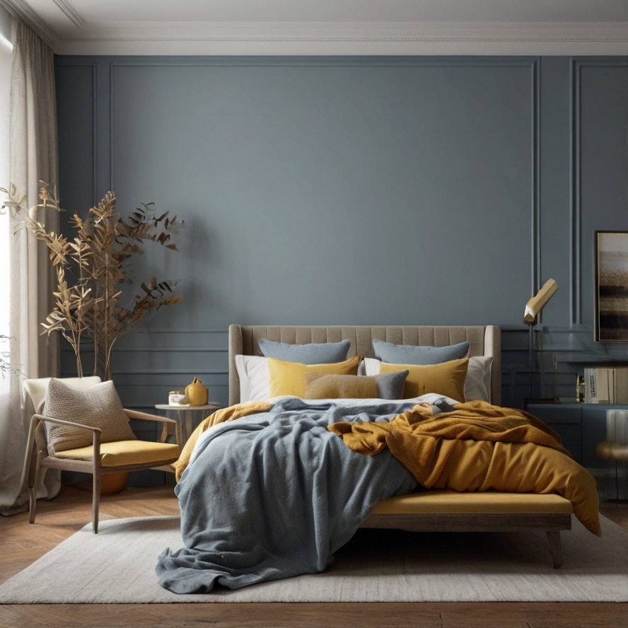 12. Dusty Blue & Soft Mustard