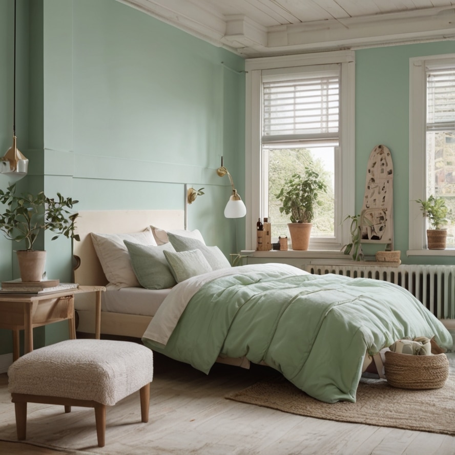 14. Mint Green & Off-White