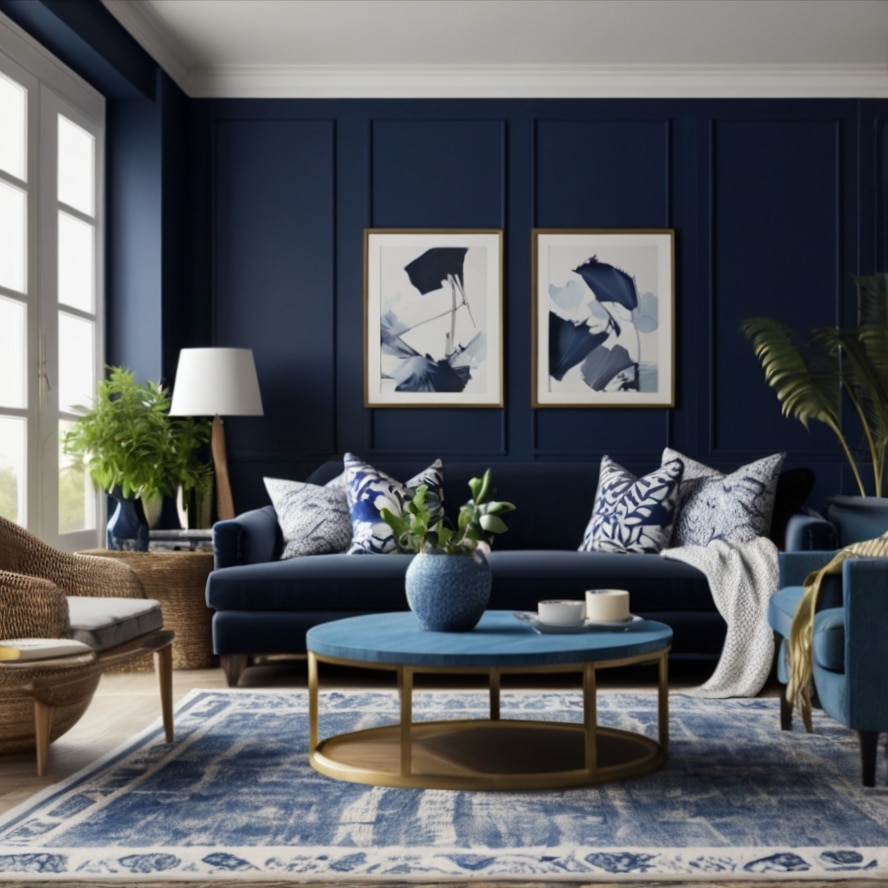 Utilize Bold Navy for Dramatic Depth