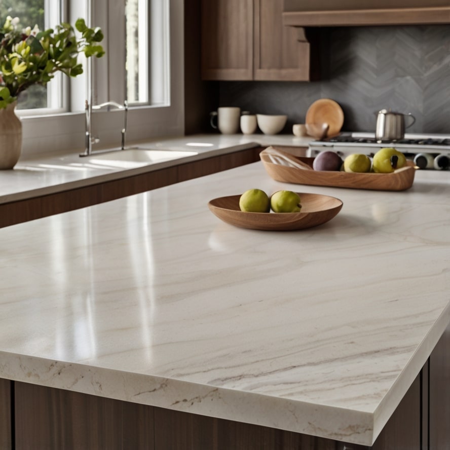 Sleek Quartz kitchen countertop