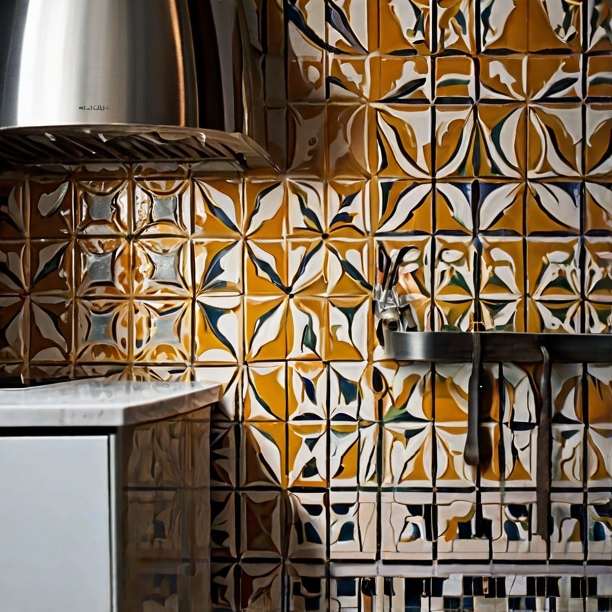Use a Bold Backsplash, kitchen interior
