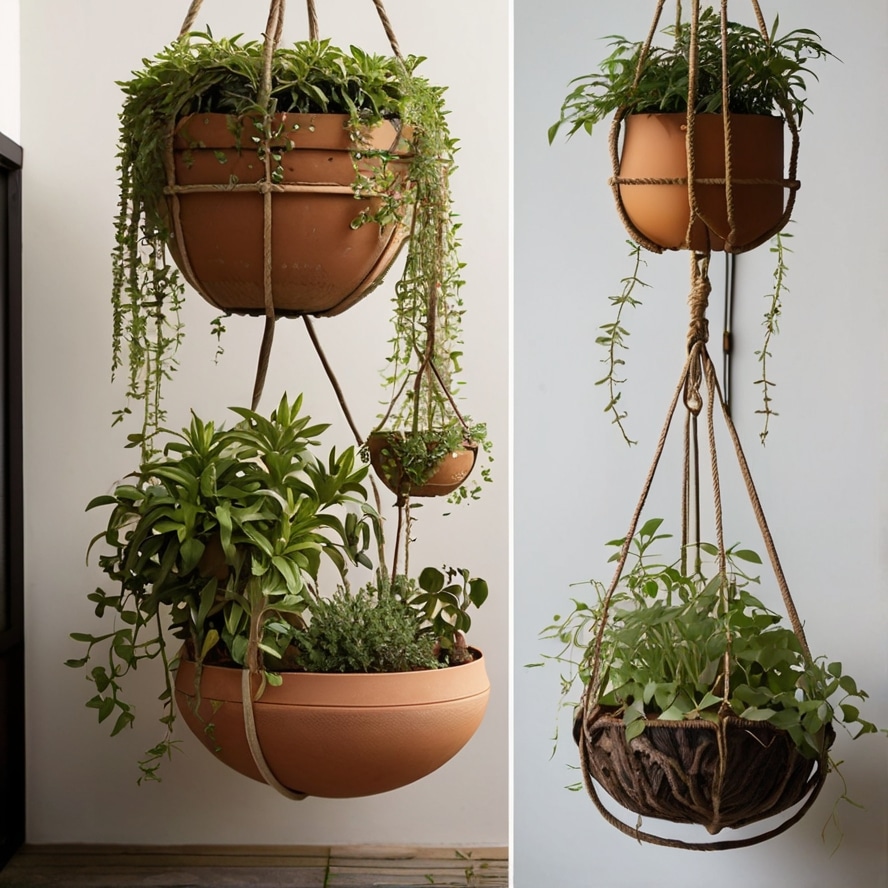 2. Hanging Pot Clusters