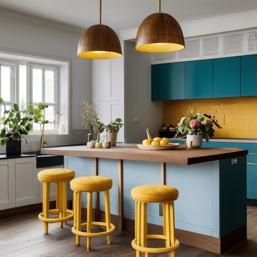 Incorporate Colorful Bar Stools