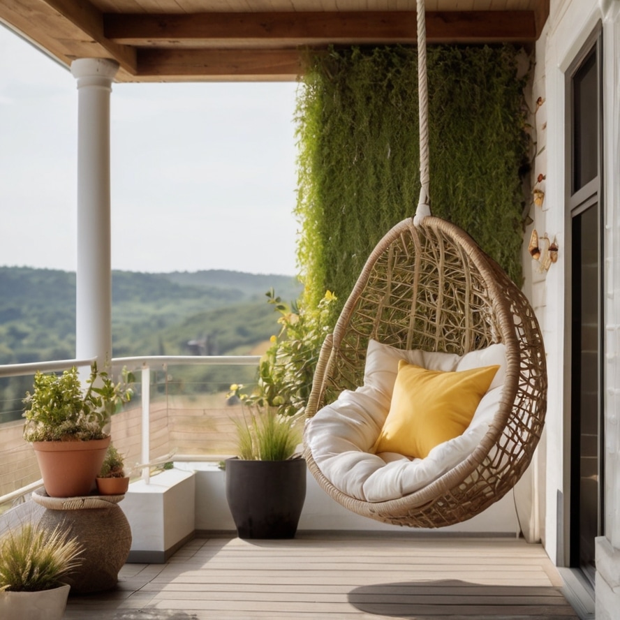 4. Hanging Egg Chair Style Swing