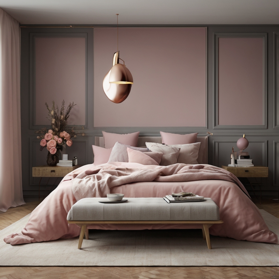 6. Dusty Rose & Light Gray