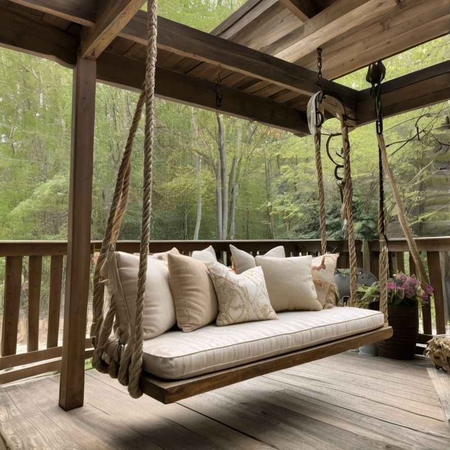6. Rustic Farmhouse Swing