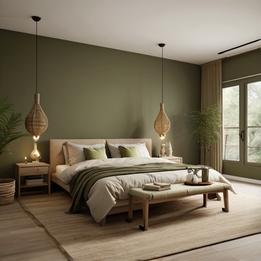 7. Olive Green & Beige