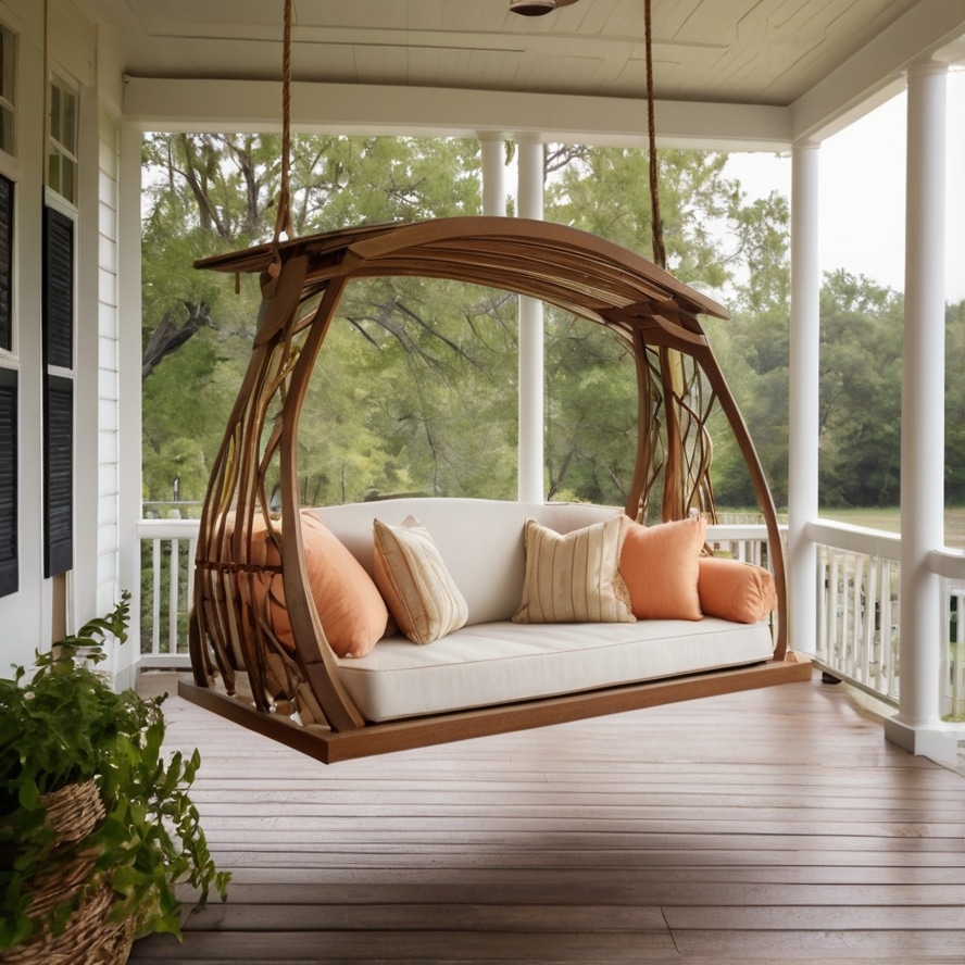 7. Porch Swing with a Canopy