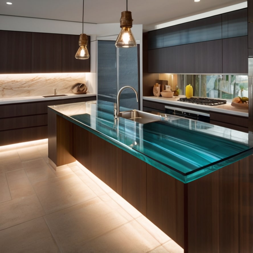 Elegant Glass Countertops