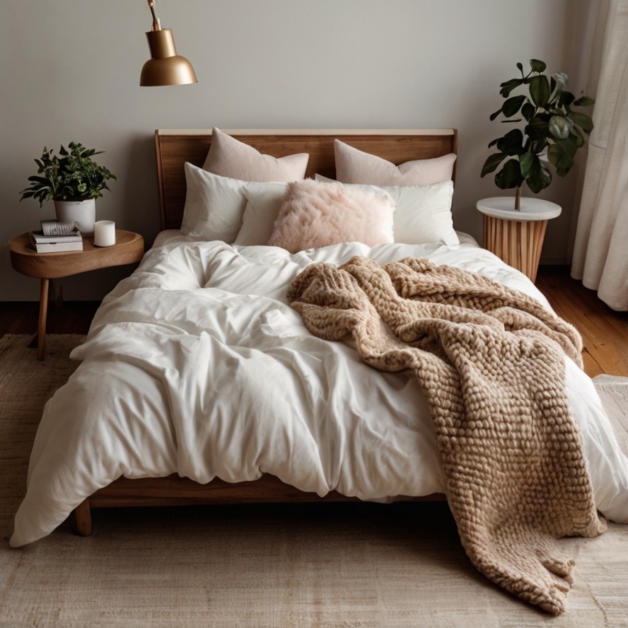 8. Layer your bedding