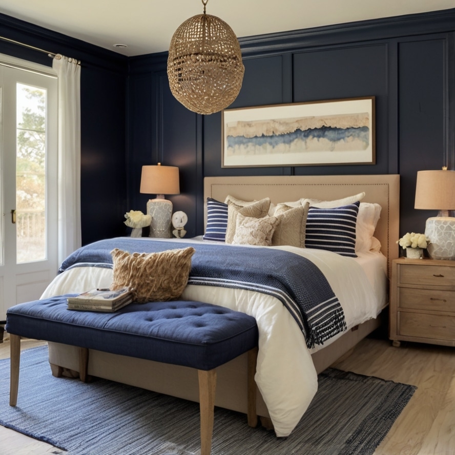 9. Navy Blue & Sand