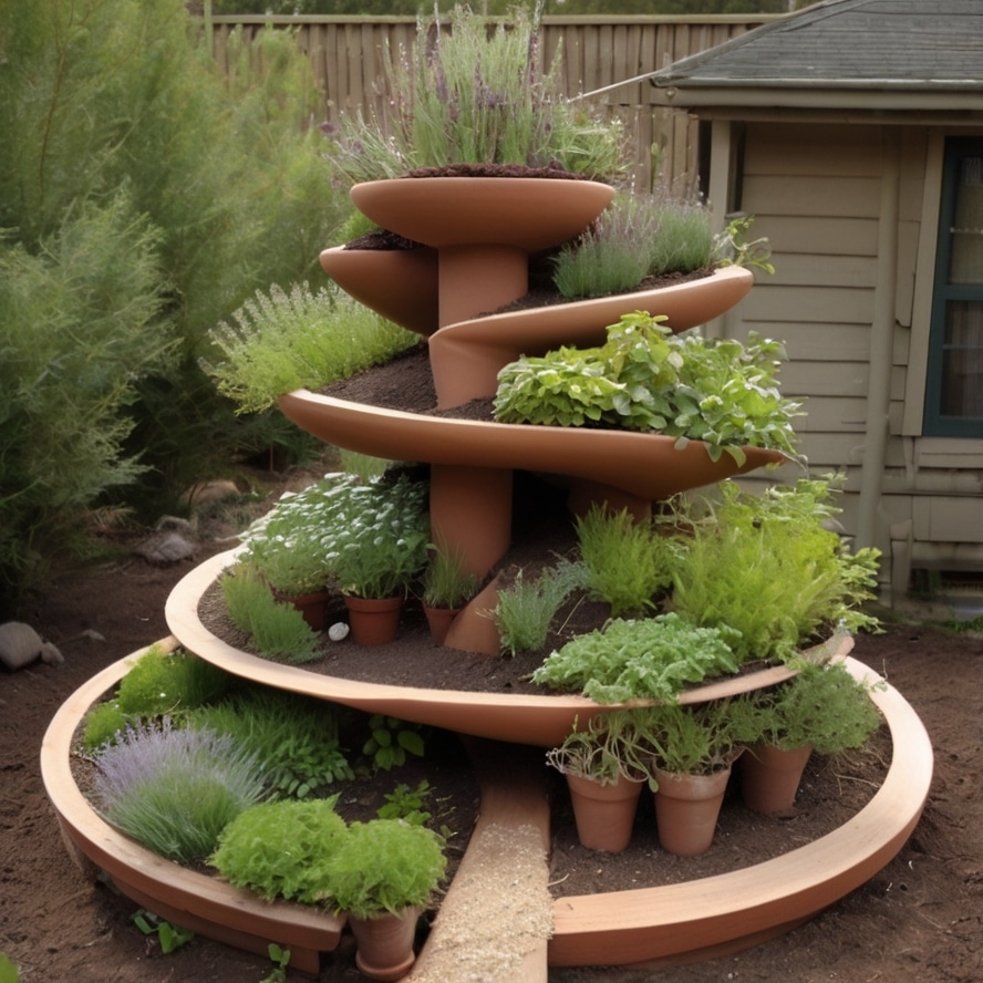 9. Spiral Herb Garden