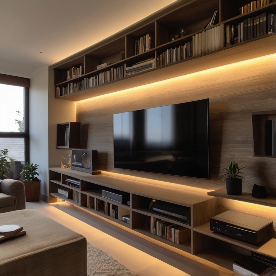 14. Bookshelves That Double as Sound Buffers