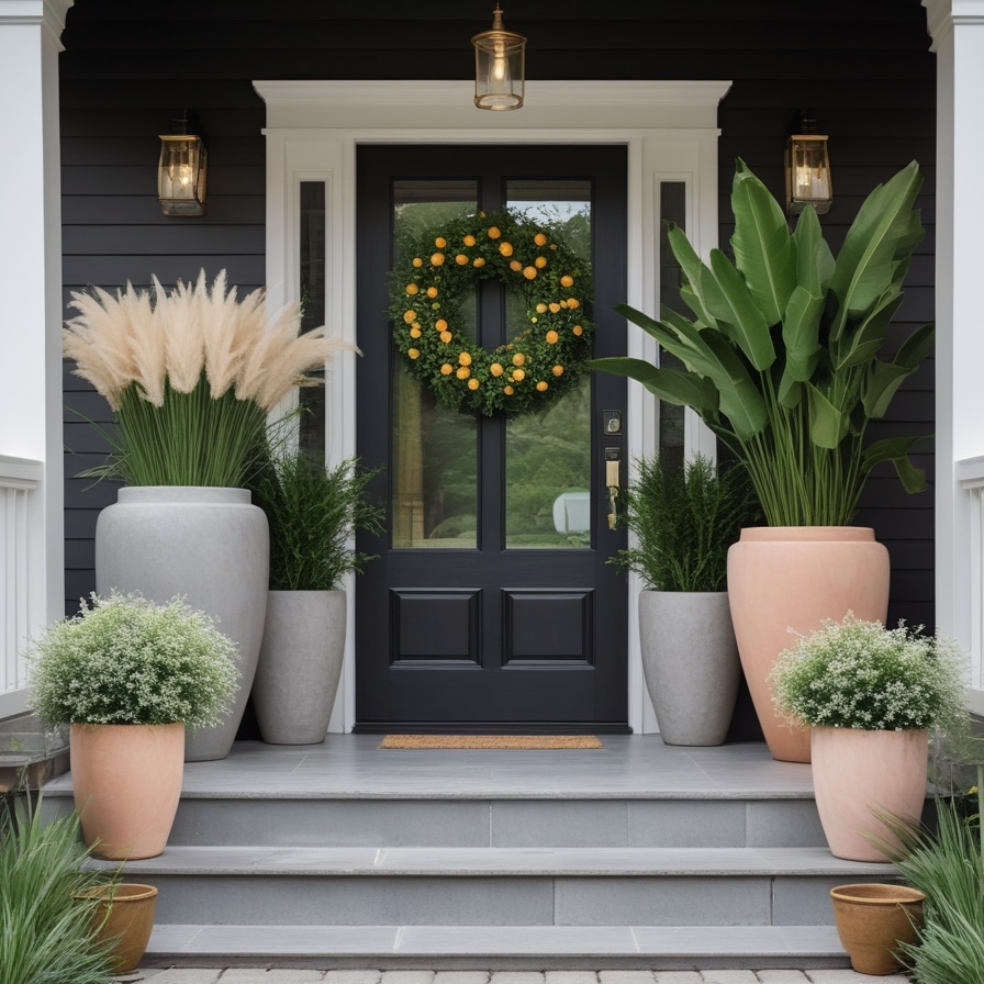 2. Oversized Statement Planters