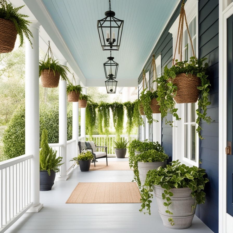 5. Hanging Flower Baskets and Pots