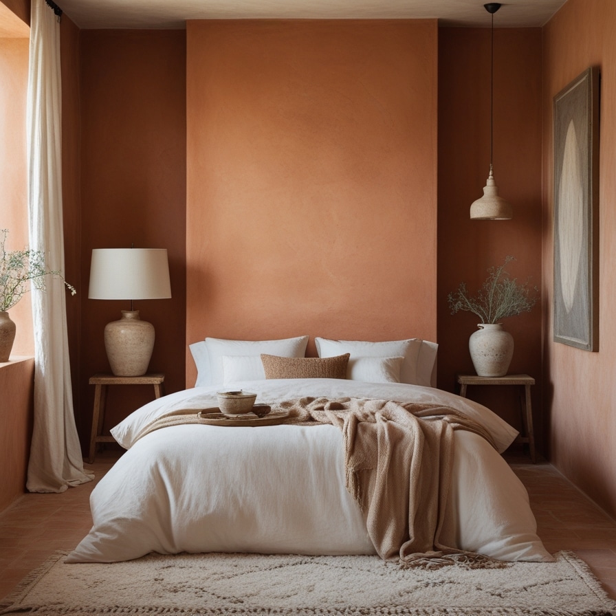 6. Terra Cotta Accent Walls