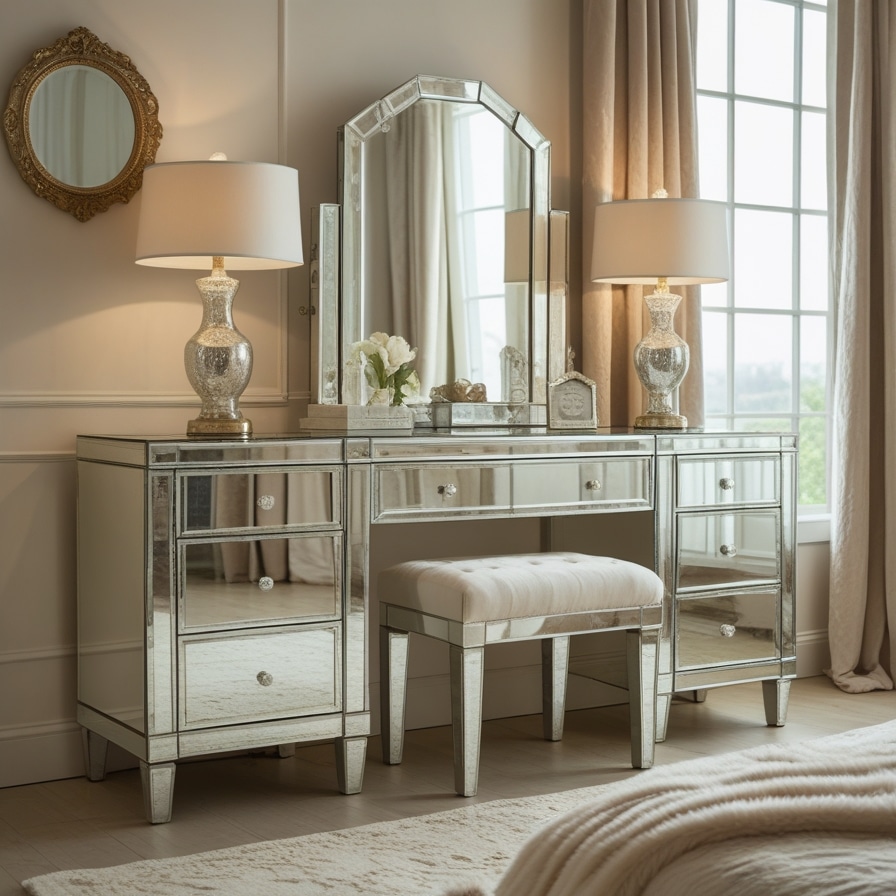 Mirrored Furniture for Reflective Luxury