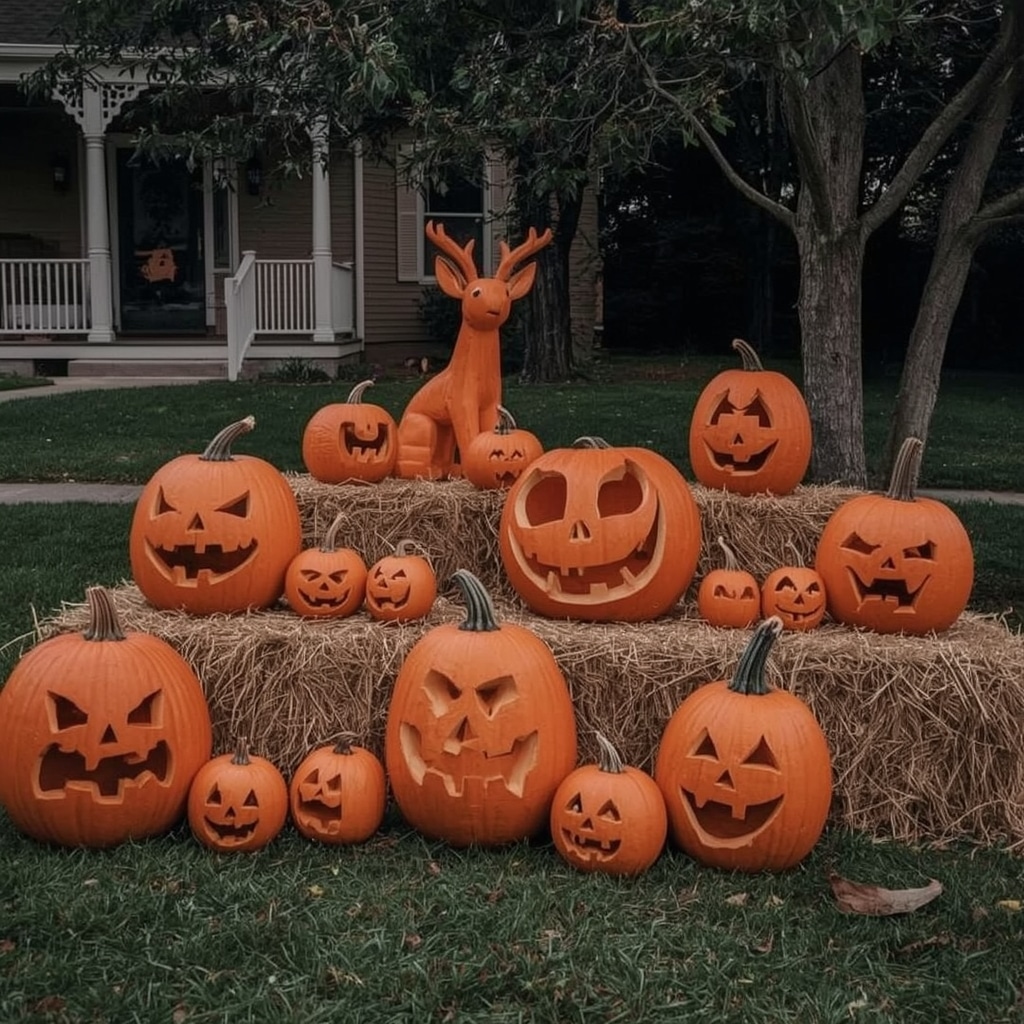 Carved Pumpkin Villages