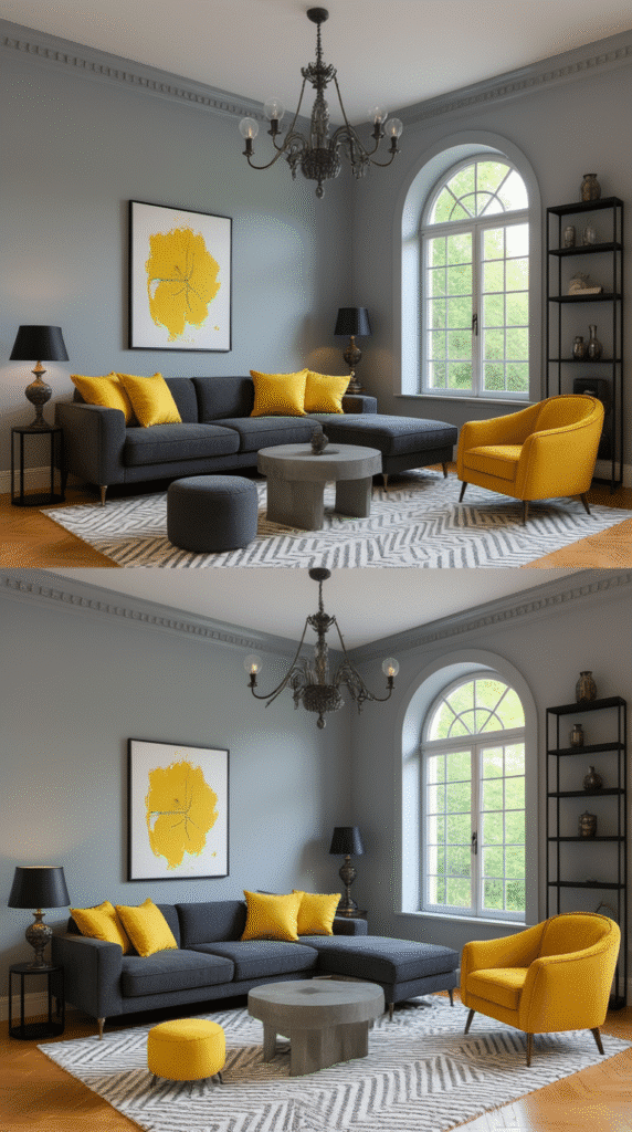 Gray and Yellow Combo