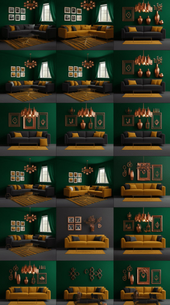 Forest Green and Copper Accents