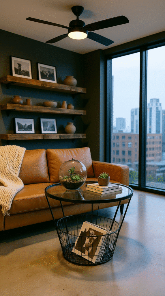 Glass and Metal Side Tables
