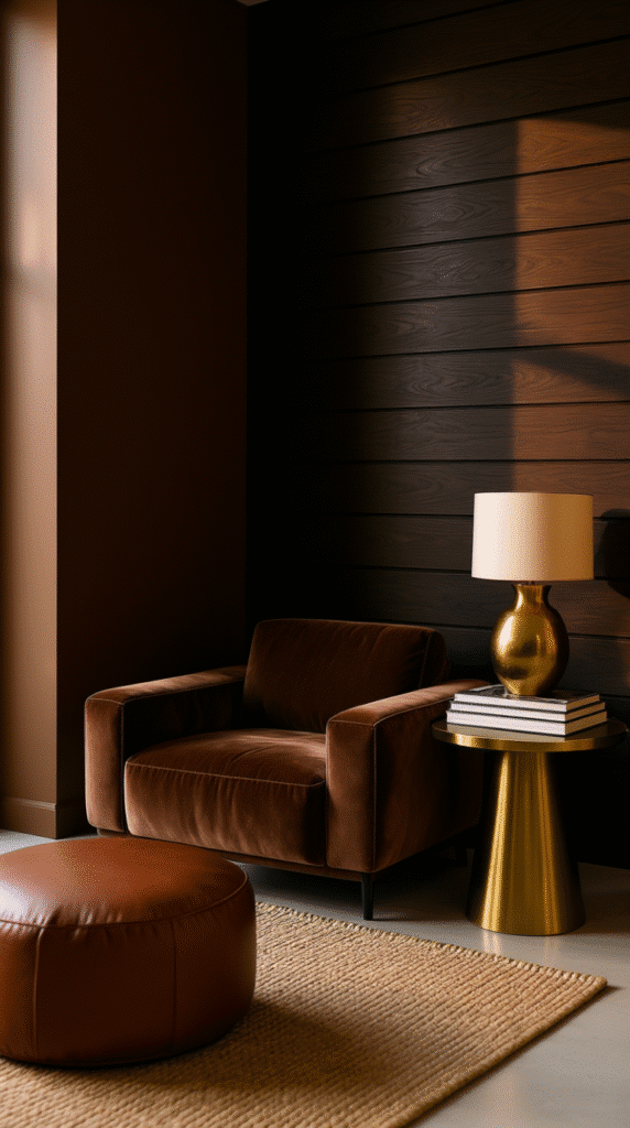 Materials That Shine in Brown Interiors