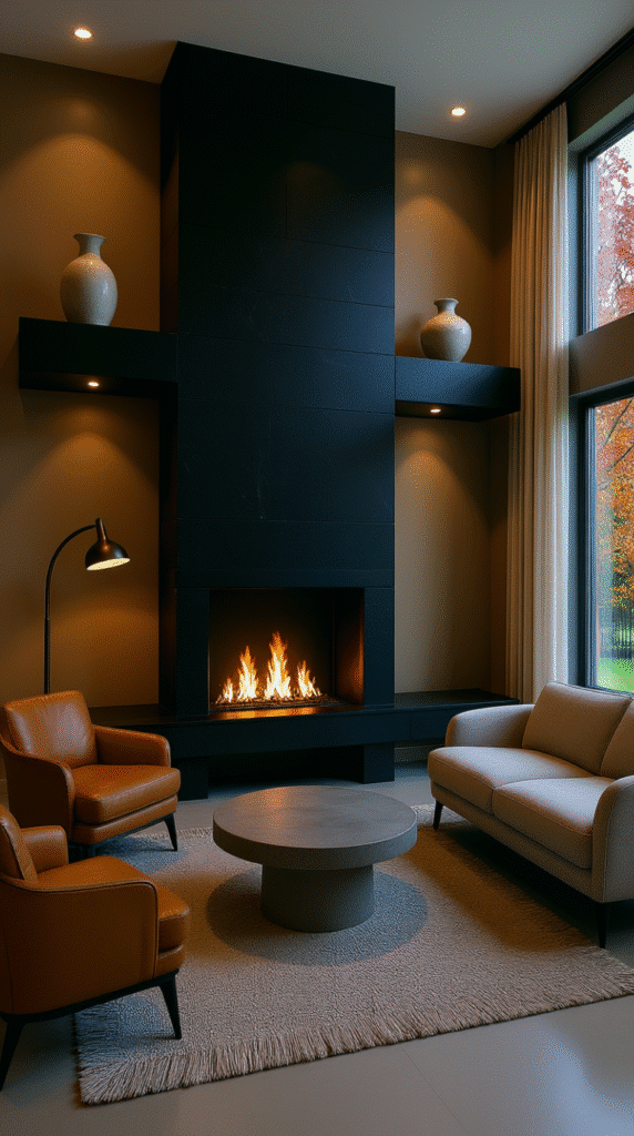 Feature a Modern Fireplace