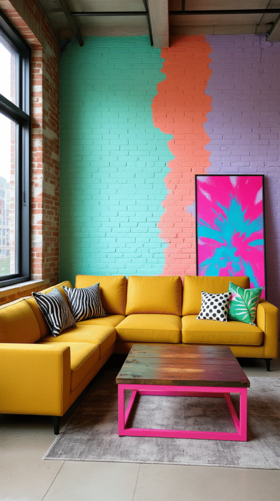 Exposed Bricks with a Colorful Twist