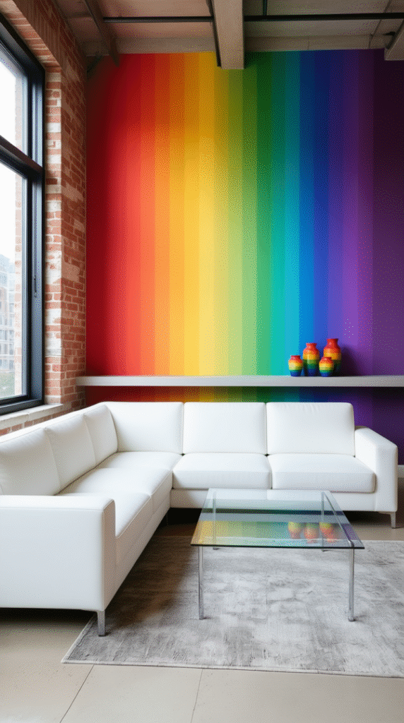 Creating a Rainbow Wall