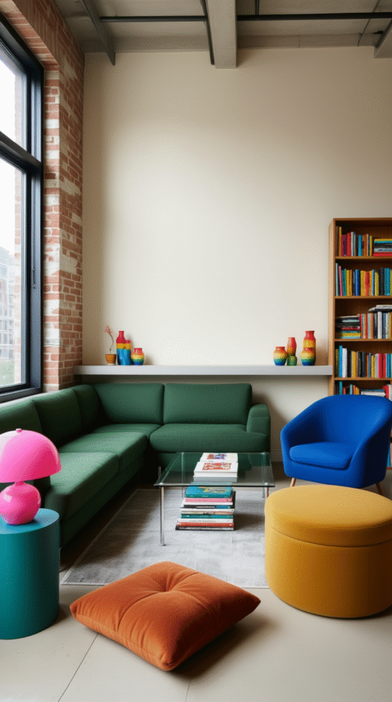 Multicolored Furniture Arrangements