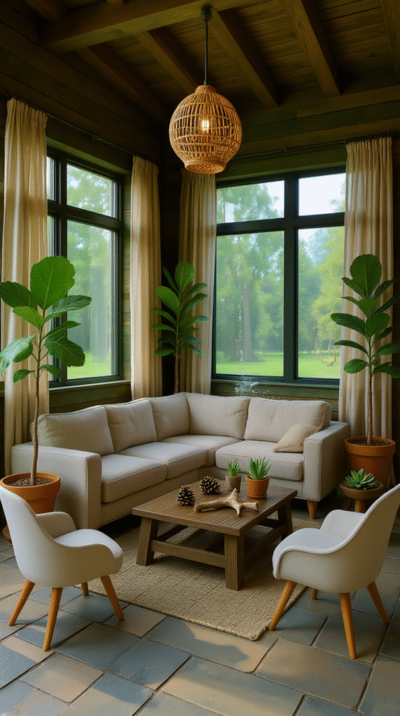 Outdoor-Inspired Living Room