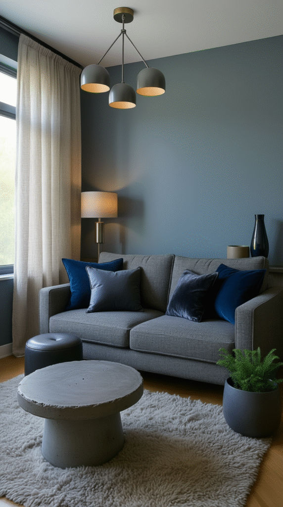 Blue and Gray Through Rugs