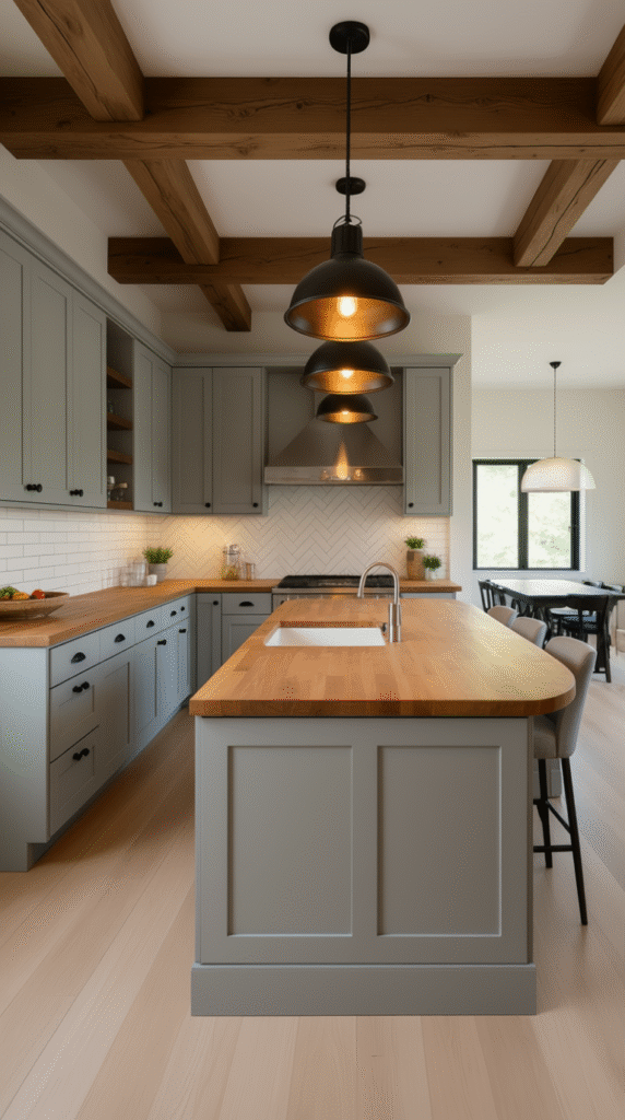 U-Shaped Kitchen with Island