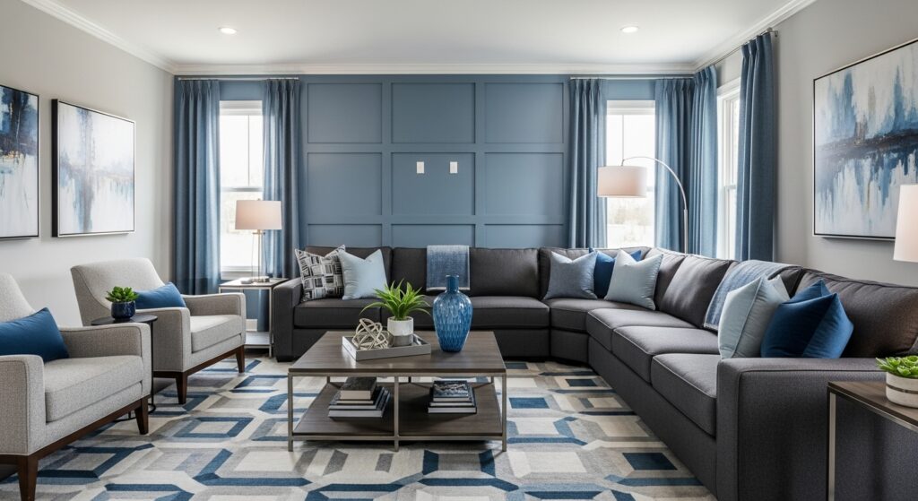 23 Gorgeous Gray and Blue Living Room Decor Inspirations